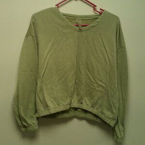 Green Athleisure workout Crewneck